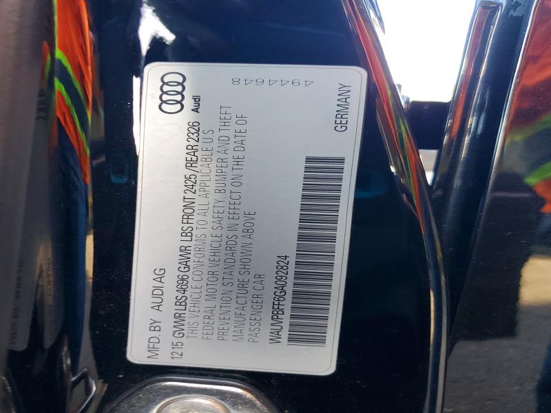 Продаж на аукціоні авто 2016 Audi A3, vin: WAUVPBFF6GA092824, номер лоту: 57744406