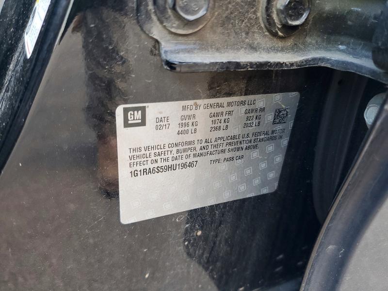 Продажа на аукционе авто 2017 Chevrolet Volt, vin: 1G1RA6S59HU196467, номер лота: 57835636