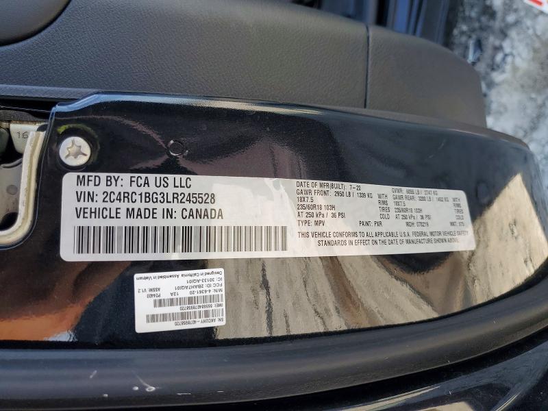 Aukcja sprzedaży 2020 Chrysler Pacifica, vin: 2C4RC1BG3LR245528, numer aukcji: 56150546
