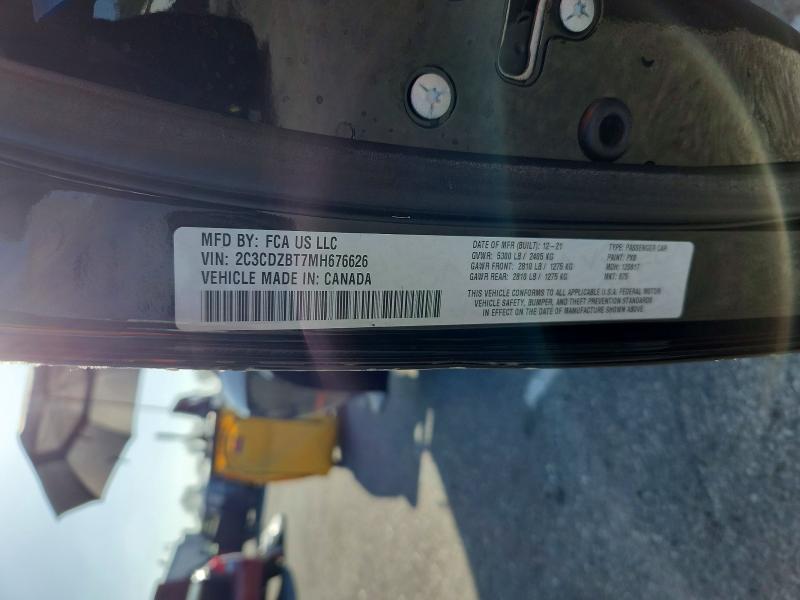 Auction sale of the 2021 Dodge Challenger, vin: 2C3CDZBT7MH676626, lot number: 56106676