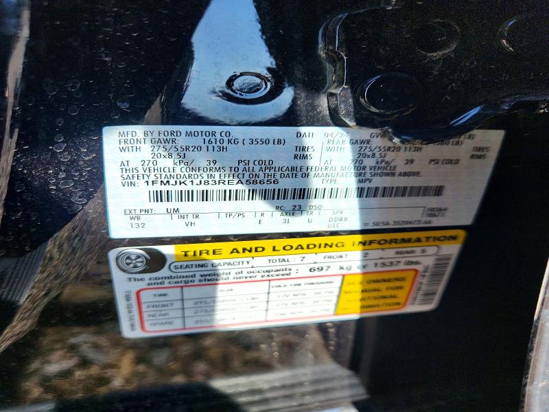 2024 Ford Expedition მანქანა იყიდება აუქციონზე, vin: 1FMJK1J83REA58656, აუქციონის ნომერი: 56234376