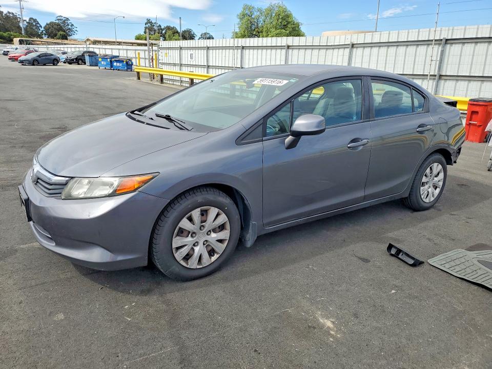 2012 Honda Civic მანქანა იყიდება აუქციონზე, vin: 19XFB2F52CE097748, აუქციონის ნომერი: 59115916