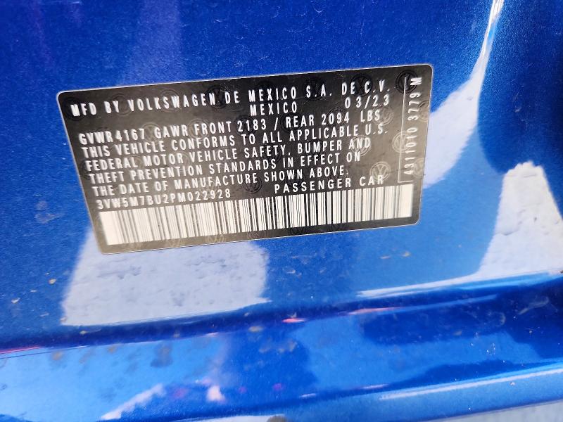 Aukcja sprzedaży 2023 Volkswagen Jetta, vin: 3VW5M7BU2PM022928, numer aukcji: 56237396