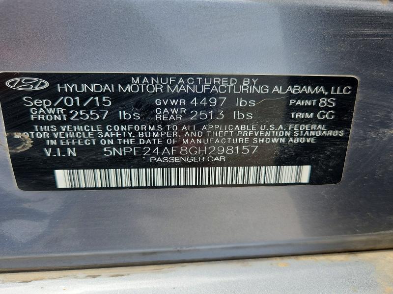 Продажа на аукционе авто 2016 Hyundai Sonata, vin: 5NPE24AF8GH298157, номер лота: 56769056