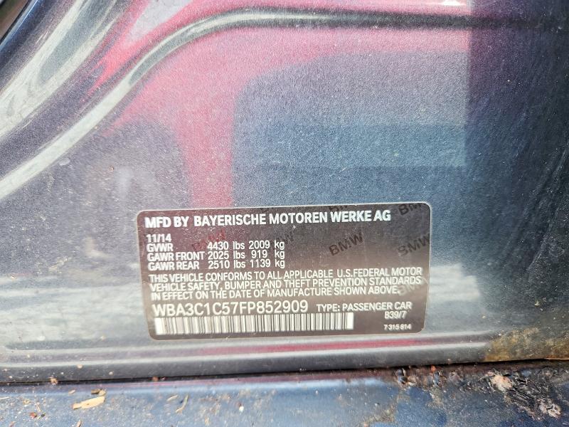 Aukcja sprzedaży 2015 Bmw 328, vin: WBA3C1C57FP852909, numer aukcji: 57443736