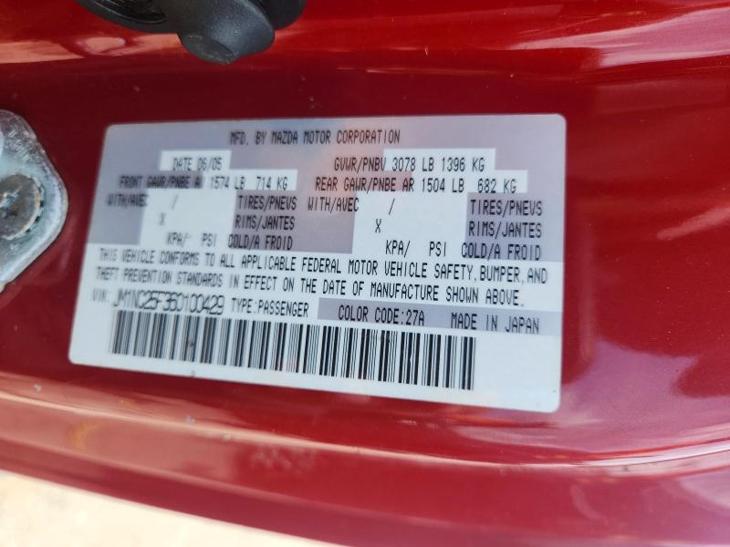55958946 :رقم المزاد ، JM1NC25F360100429 vin ، 2006 Mazda Mx-5 Miata مزاد بيع