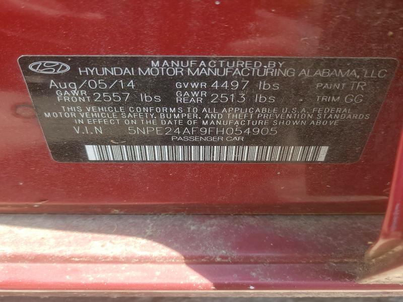 Продаж на аукціоні авто 2015 Hyundai Sonata, vin: 5NPE24AF9FH054905, номер лоту: 58515346