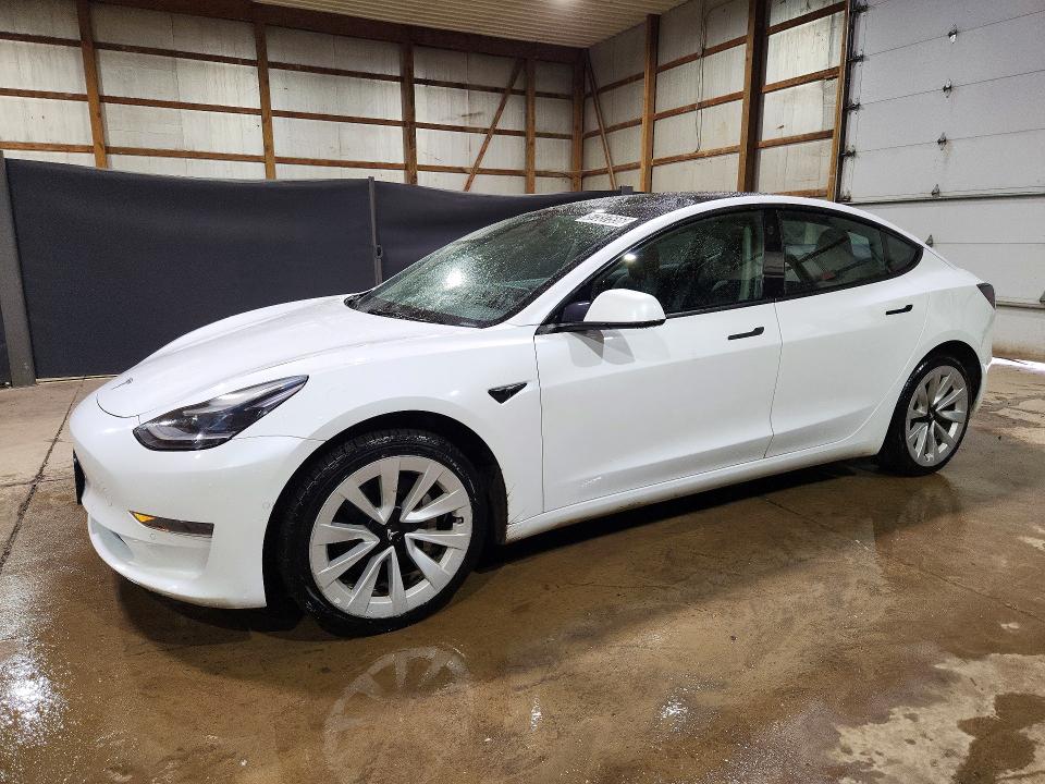 2022 Tesla Model 3 მანქანა იყიდება აუქციონზე, vin: 5YJ3E1EA1NF187800, აუქციონის ნომერი: 57337556