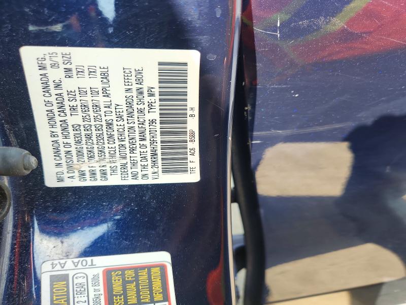 Aukcja sprzedaży 2015 Honda Cr-v, vin: 2HKRM4H79FH701796, numer aukcji: 56310196
