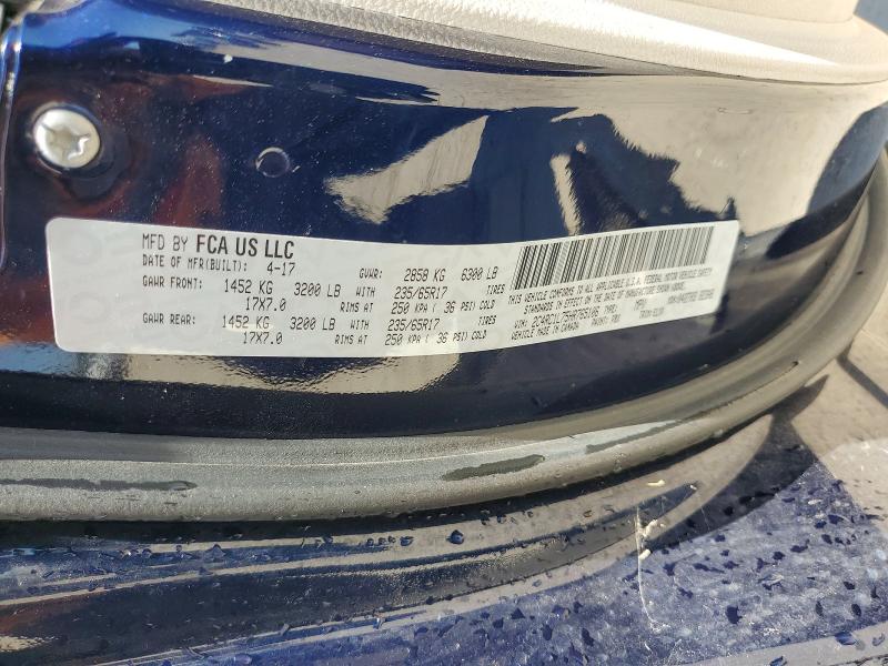 57763686 :رقم المزاد ، 2C4RC1L75HR765106 vin ، 2017 Chrysler Pacifica مزاد بيع