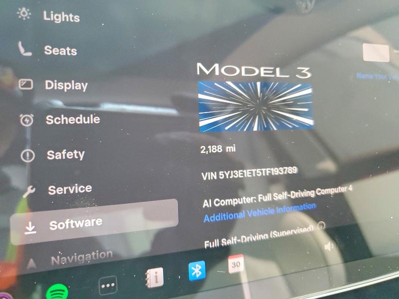 Aukcja sprzedaży 2026 Tesla Model 3, vin: 5YJ3E1ET5TF193789, numer aukcji: 59298896