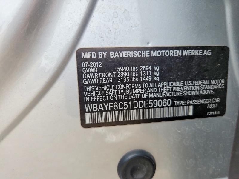 Aukcja sprzedaży 2013 Bmw 750, vin: WBAYF8C51DDE59060, numer aukcji: 58590846