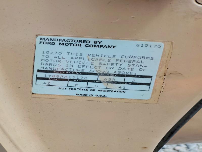 Продаж на аукціоні авто 1971 Lincoln Continentl, vin: 1Y89A815170, номер лоту: 56410336