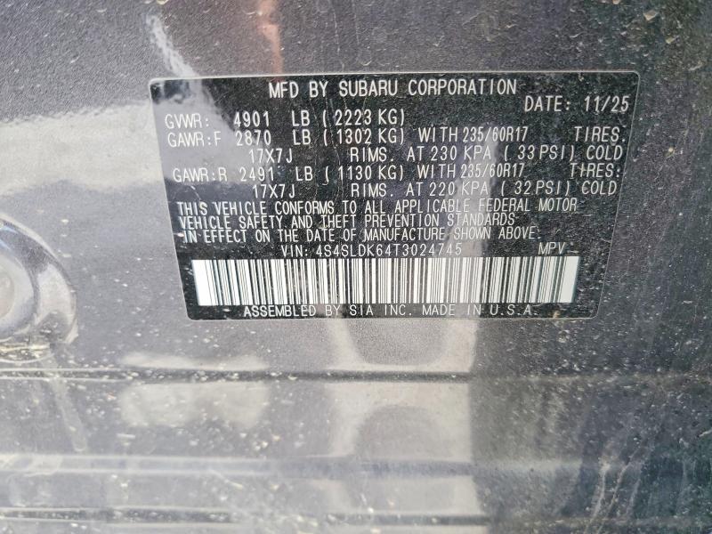 Aukcja sprzedaży 2026 Subaru Forester, vin: 4S4SLDK64T3024745, numer aukcji: 57629866