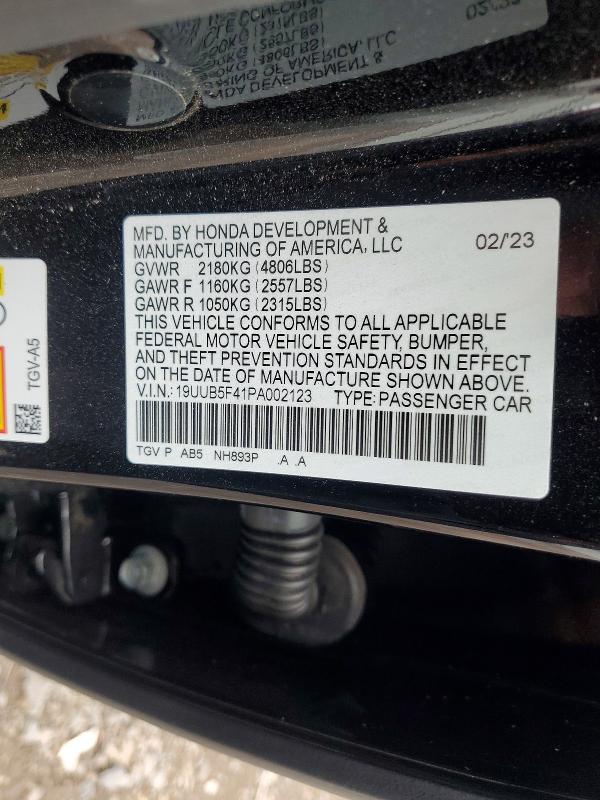 Продаж на аукціоні авто 2023 Acura Tlx, vin: 19UUB5F41PA002123, номер лоту: 58443526