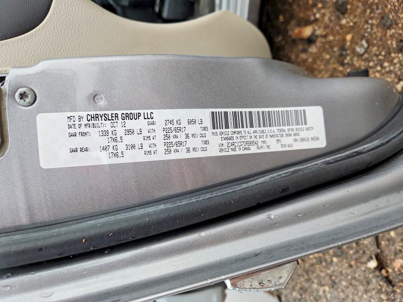 56167366 :رقم المزاد ، 2C4RC1CG7DR589542 vin ، 2013 Chrysler Town & Country مزاد بيع