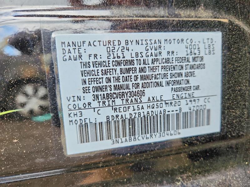 Aukcja sprzedaży 2024 Nissan Sentra, vin: 3N1AB8CV6RY304606, numer aukcji: 54818836