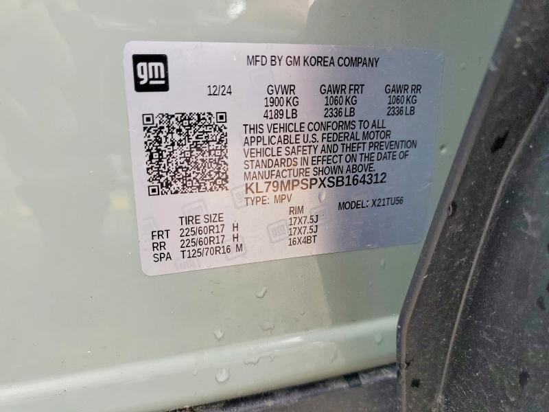 57755316 :رقم المزاد ، KL79MPSPXSB164312 vin ، 2025 Chevrolet Trailblazer مزاد بيع