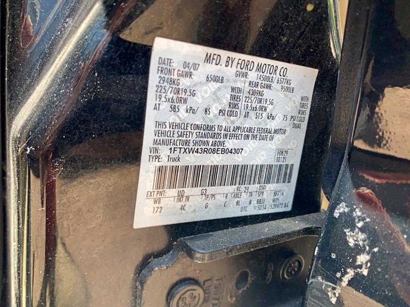 Продаж на аукціоні авто 2008 Ford F450, vin: 1FTXW43R08EB04307, номер лоту: 59144316