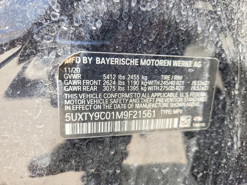 Aukcja sprzedaży 2021 Bmw X3, vin: 5UXTY9C01M9F21561, numer aukcji: 57655146