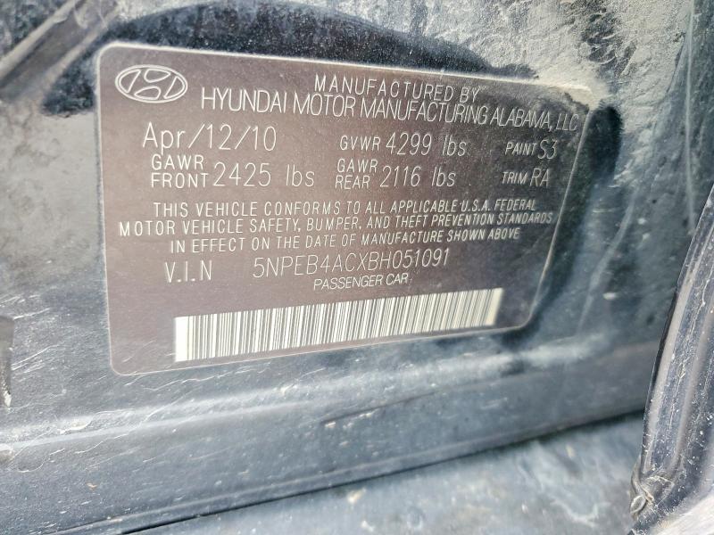 56151086 :رقم المزاد ، 5NPEB4ACXBH051091 vin ، 2011 Hyundai Sonata مزاد بيع