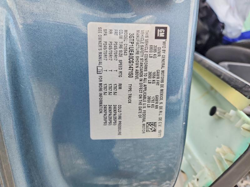 56936606 :رقم المزاد ، 3GTP1UEA0CG147150 vin ، 2012 Gmc Sierra مزاد بيع