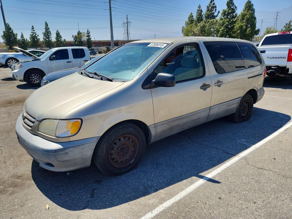 Продажа на аукционе авто 2001 Toyota Sienna, vin: 4T3ZF19C41U357123, номер лота: 57889316