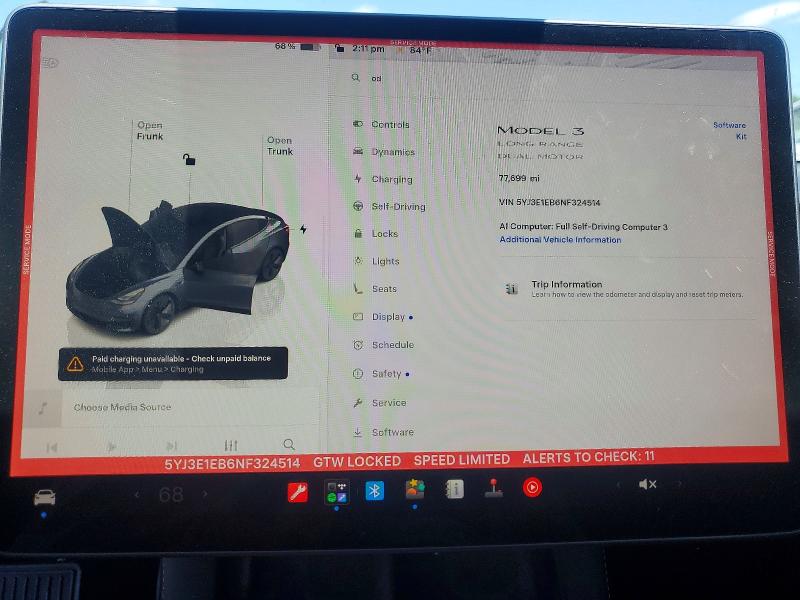 Продажа на аукционе авто 2022 Tesla Model 3, vin: 5YJ3E1EB6NF324514, номер лота: 58837576