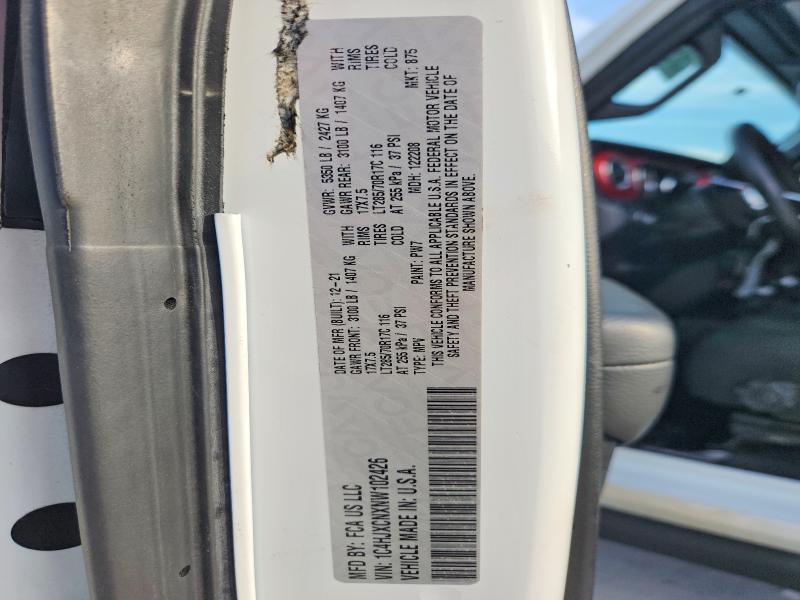 58909146 :رقم المزاد ، 1C4HJXCNXNW102426 vin ، 2022 Jeep Wrangler مزاد بيع