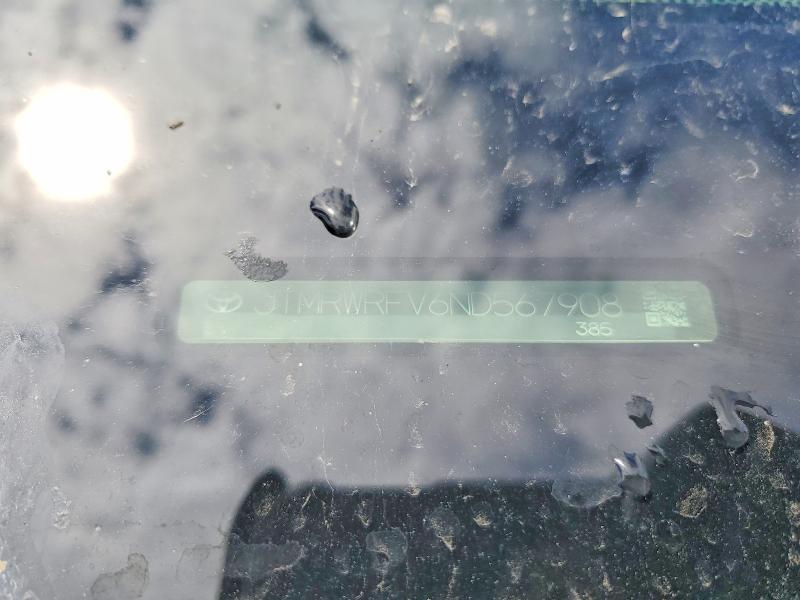 56351246 :رقم المزاد ، JTMRWRFV6ND567908 vin ، 2022 Toyota Rav4 مزاد بيع