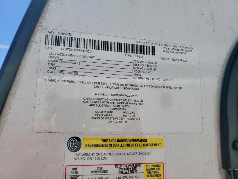 Продаж на аукціоні авто 2023 Keys Outback Super-lite, vin: 4YDT0BH28PB450327, номер лоту: 57736436