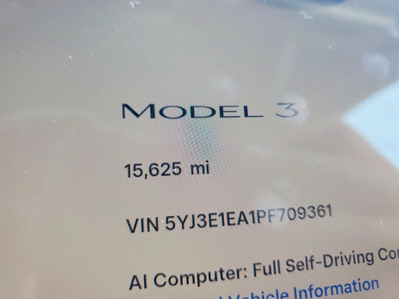 58620066 :رقم المزاد ، 5YJ3E1EA1PF709361 vin ، 2023 Tesla Model 3 مزاد بيع