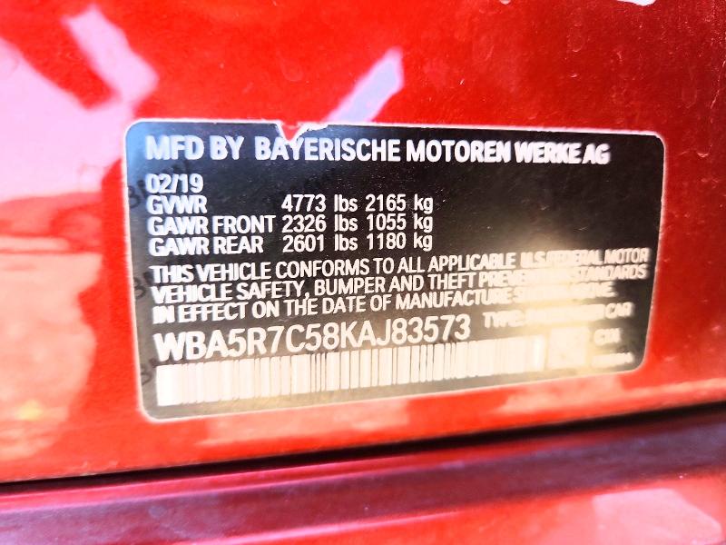 57507586 :رقم المزاد ، WBA5R7C58KAJ83573 vin ، 2019 Bmw 330xi مزاد بيع
