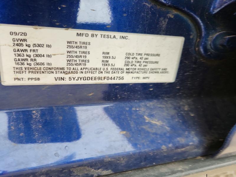 Aukcja sprzedaży 2020 Tesla Model Y, vin: 5YJYGDEE9LF044756, numer aukcji: 57019156