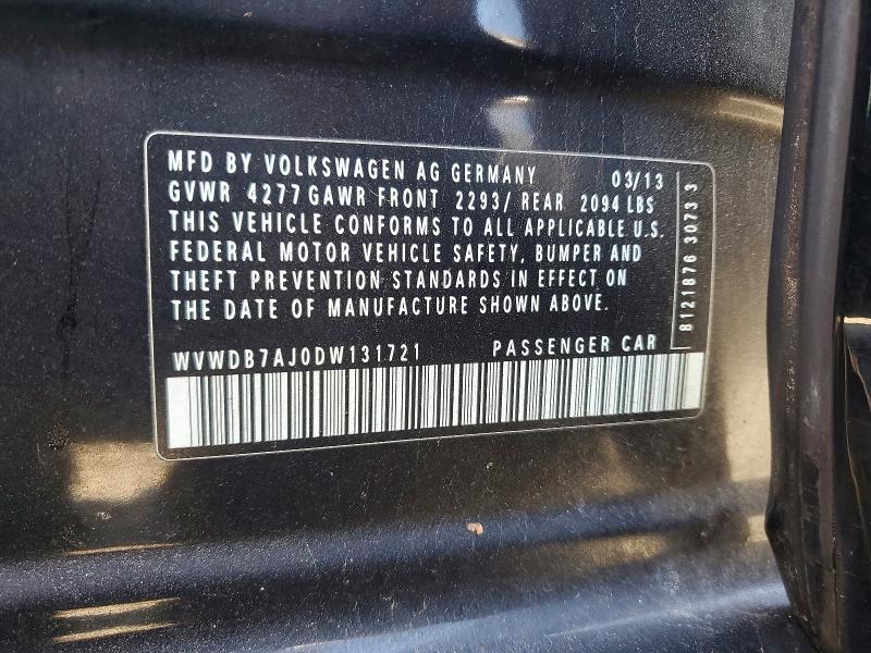 Продаж на аукціоні авто 2013 Volkswagen Golf, vin: WVWDB7AJ0DW131721, номер лоту: 56023396