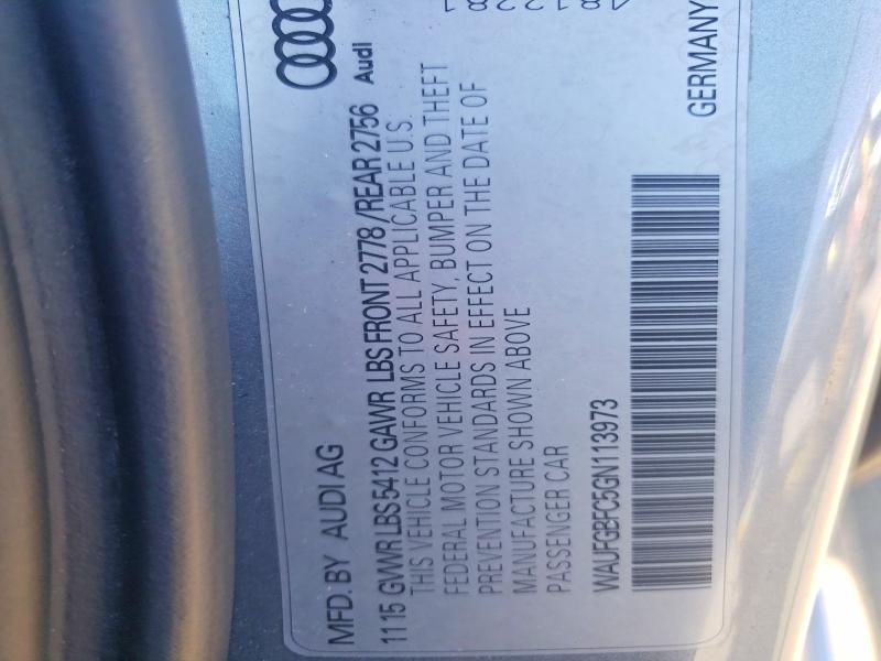 2016 Audi A6 მანქანა იყიდება აუქციონზე, vin: WAUFGBFC5GN113973, აუქციონის ნომერი: 57554646