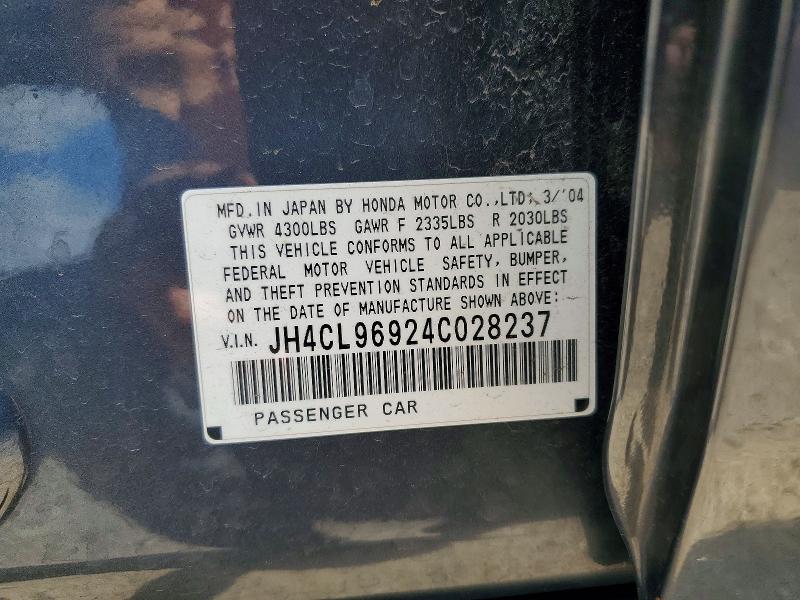 Aukcja sprzedaży 2004 Acura Tsx, vin: JH4CL96924C028237, numer aukcji: 58334606