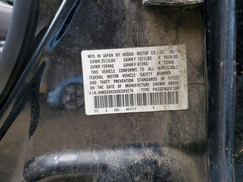 Aukcja sprzedaży 2013 Honda Fit, vin: JHMGE8H3XDC069276, numer aukcji: 56693816