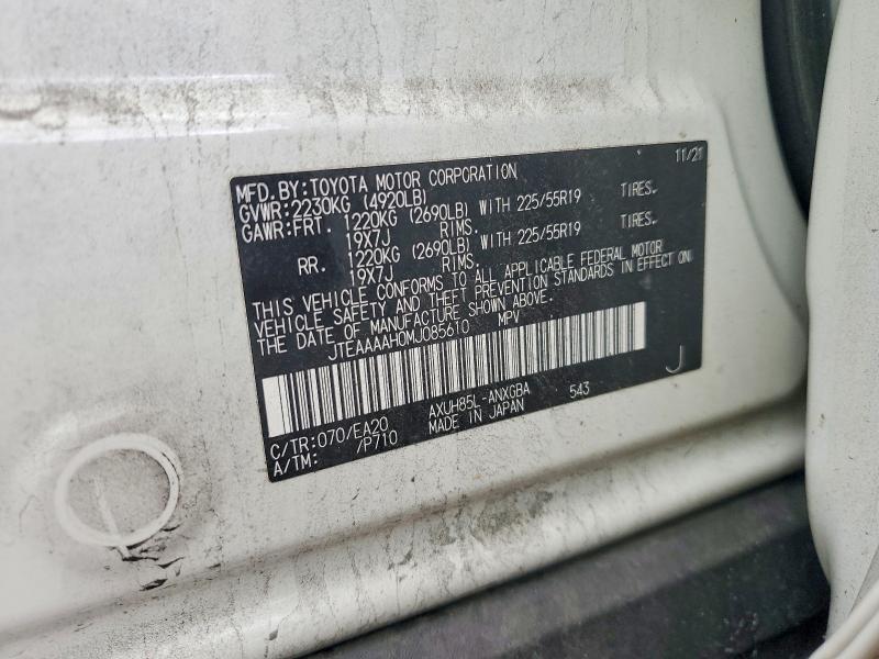 Aukcja sprzedaży 2021 Toyota Venza, vin: JTEAAAAH0MJ085610, numer aukcji: 59132716