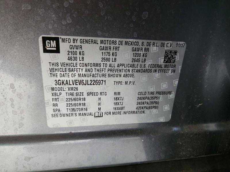 Продаж на аукціоні авто 2018 Gmc Terrain, vin: 3GKALVEV6JL226971, номер лоту: 56453416