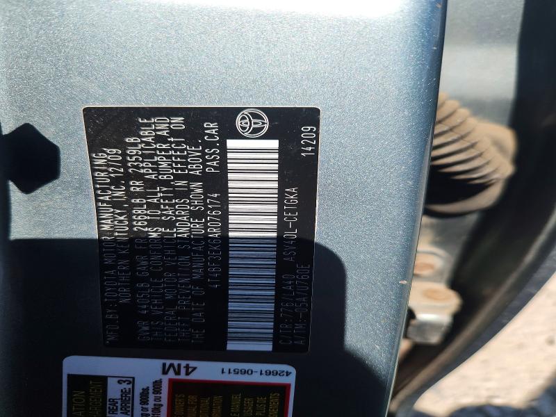 56393326 :رقم المزاد ، 4T4BF3EK6AR076174 vin ، 2010 Toyota Camry مزاد بيع