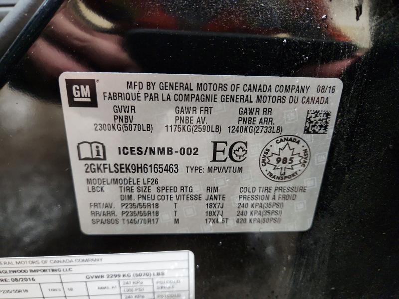 56823926 :رقم المزاد ، 2GKFLSEK9H6165463 vin ، 2017 Gmc Terrain مزاد بيع