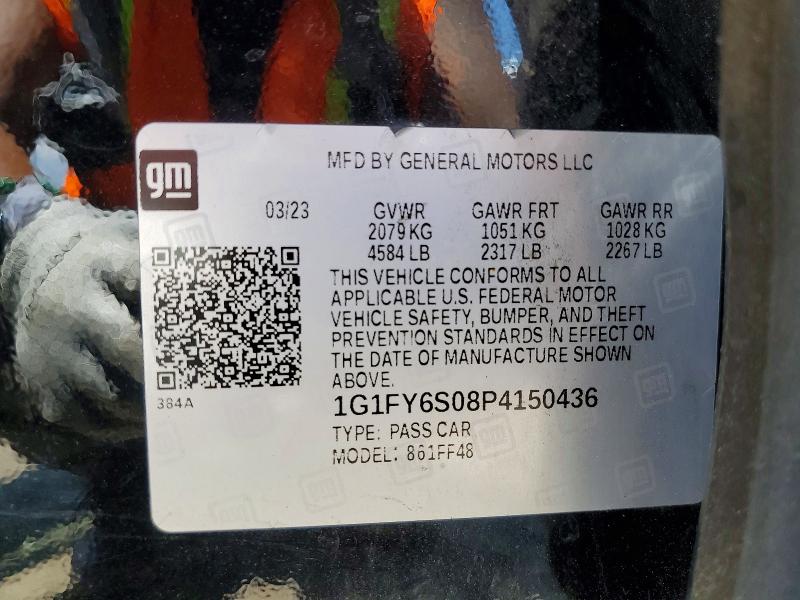 73559025 :رقم المزاد ، 1G1FY6S08P4150436 vin ، 2023 Chevrolet Bolt Euv مزاد بيع