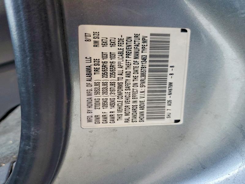Продаж на аукціоні авто 2007 Honda Odyssey, vin: 5FNRL38657B113463, номер лоту: 57692366