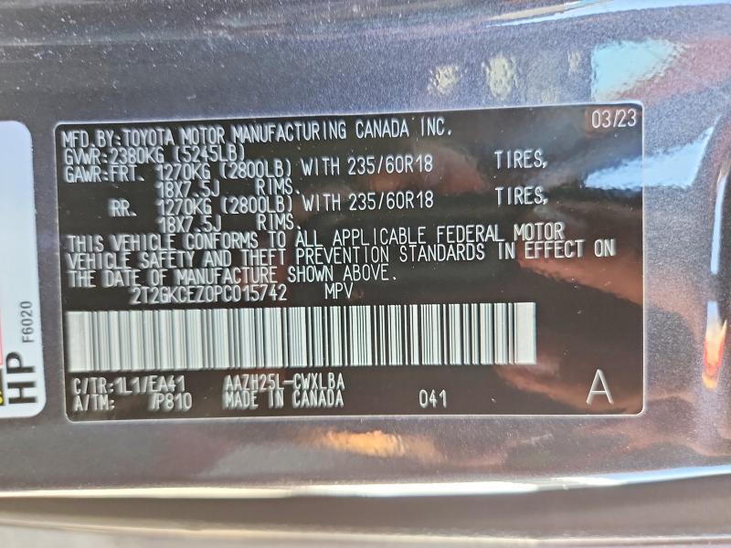 2023 Lexus Nx მანქანა იყიდება აუქციონზე, vin: 2T2GKCEZ0PC015742, აუქციონის ნომერი: 56857716