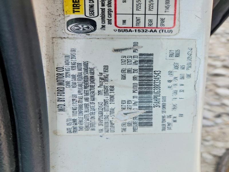 Aukcja sprzedaży 2011 Ford Fusion, vin: 3FAHP0JG3BR334543, numer aukcji: 56035696
