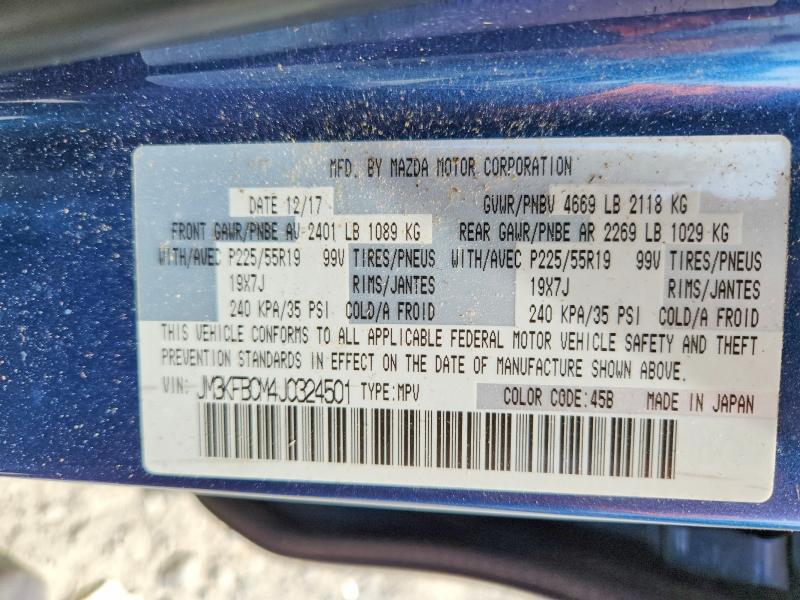 Продаж на аукціоні авто 2018 Mazda Cx-5, vin: JM3KFBCM4J0324501, номер лоту: 56839526