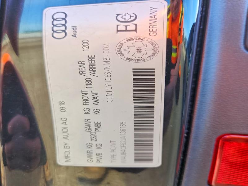 Auction sale of the 2018 Audi S5, vin: WAUB4CF52JA136169, lot number: 57404776