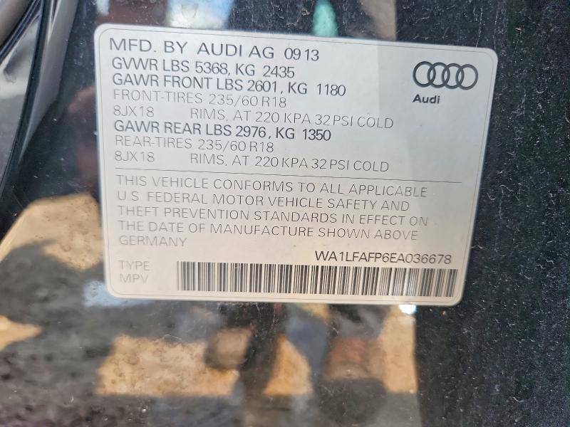 Продажа на аукционе авто 2014 Audi Q5, vin: WA1LFAFP6EA036678, номер лота: 56456166