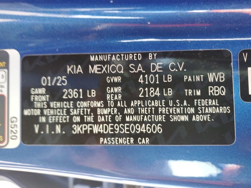 Aukcja sprzedaży 2025 Kia K4, vin: 3KPFW4DE9SE094606, numer aukcji: 57822006
